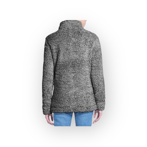 new Weatherproof 𖠌 Vegan Sherpa 1/4 Zip Pullover Sweatee Sweatshirt 𖠌 Black - Picture 2 of 16